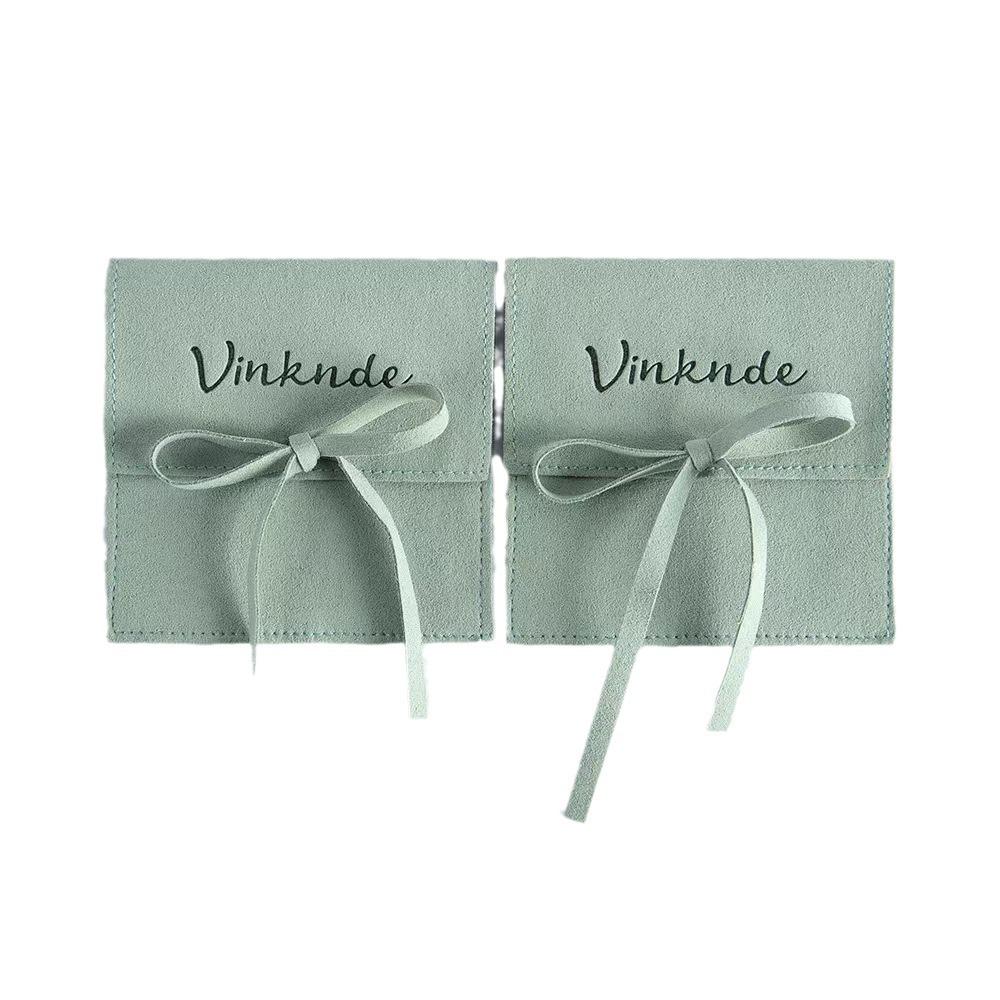 Influencer Style Flip-Top Microfiber Jewelry Storage Bag for Ear Studs & Necklaces – Free Design & Sampling