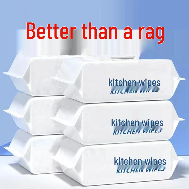 Thick Kitchen Degreasing & Stain-Removal Wipes for Range Hoods
