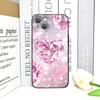 Stylish Pink Heart-Shaped Crystal Phone Case for iPhone 17 16 12 11 14 Plus 13 14 15 Pro Max 12 13 Mini X XS MAX XR Soft Covers