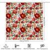 Bath Shower Curtain Flowers Waterproof White Red Pink Home Decor Indoor Bathroom Shower Room Decoration Wall Hanging