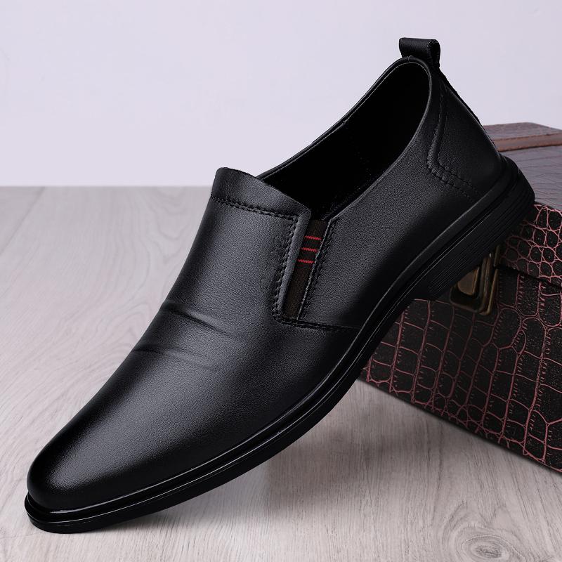 

Мужская повседневная обувь, модная мужская обувь без застежек, дышащие мужские лоферы, мокасины, натуральная кожа, мужские туфли на плоской подошве, обувь ручной работы 44 чёрный