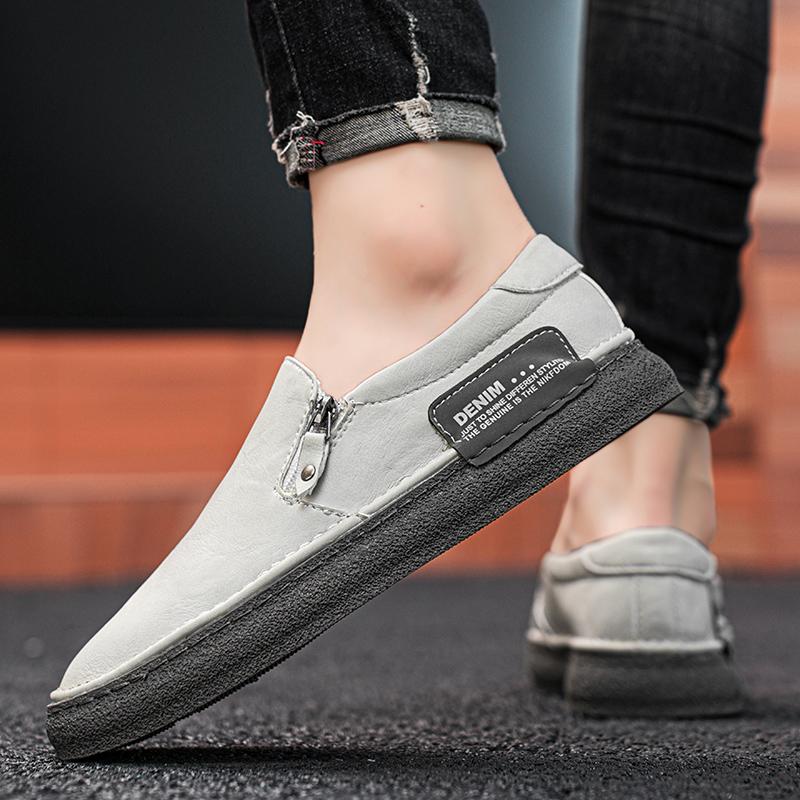 Casual men's board shoes New trendy design style Outdoor Leisure Party Daily Office Driving adult Grey hot selling loafer
