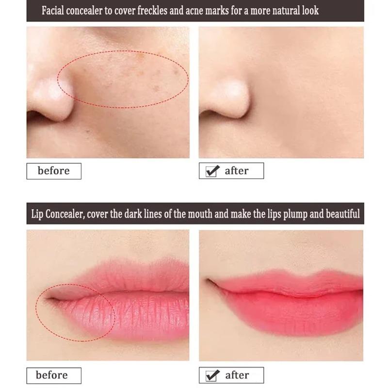 Wooden Concealer Pencil Waterproof Natural Cover Acne Scars Dark Circles Spot Corrector Brighten Under Eyes Contour Makeup Stick