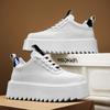 High Top Sneaker Men Designer White Board Shoes Fashion Artificial Leather Breathable Height Increased Flat Platform Sport Shoes