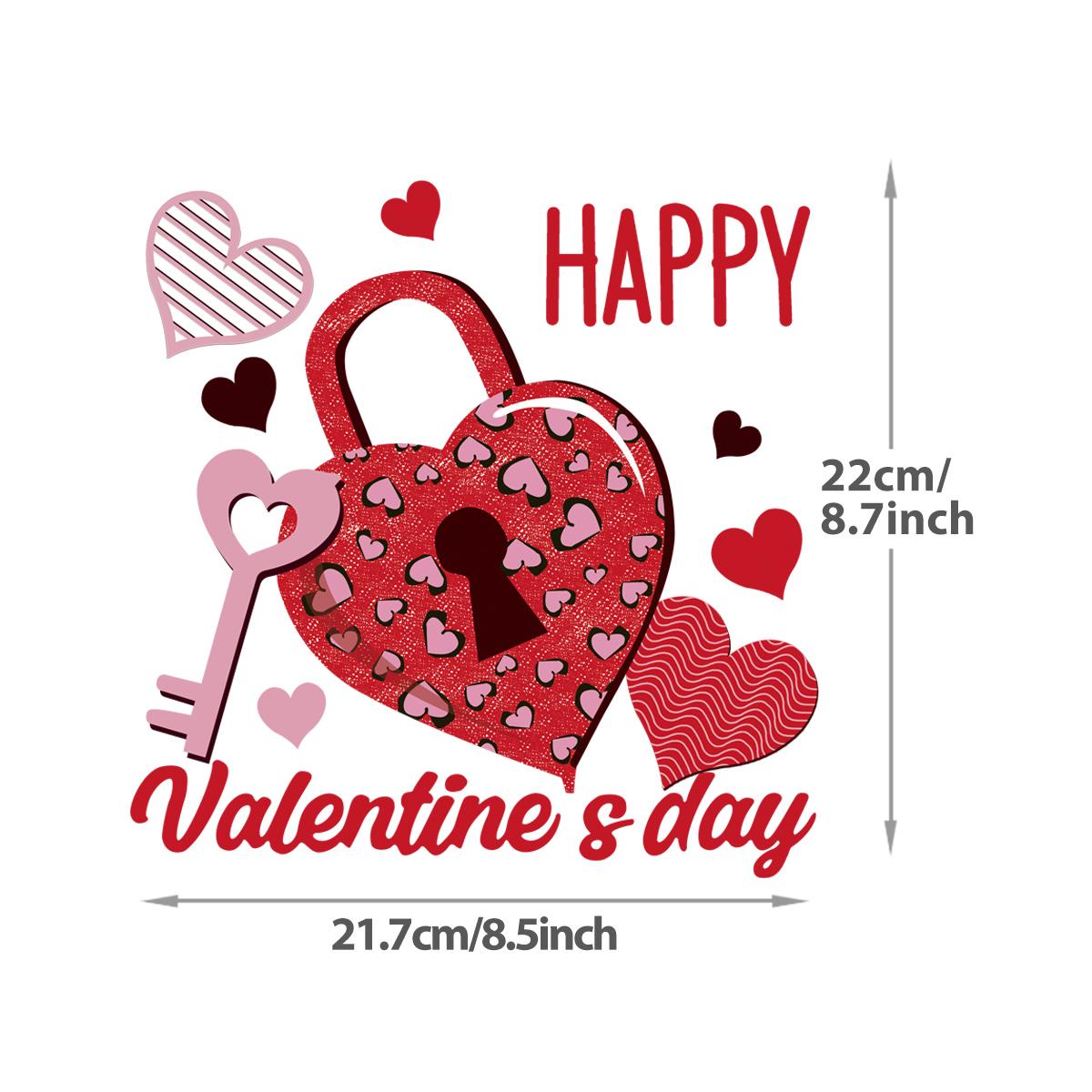 Термотрансферные наклейки ко Дню святого Валентина - романтический подарок - наклейки для термопресса на одежду DIY - термотрансферные наклейки для футболок