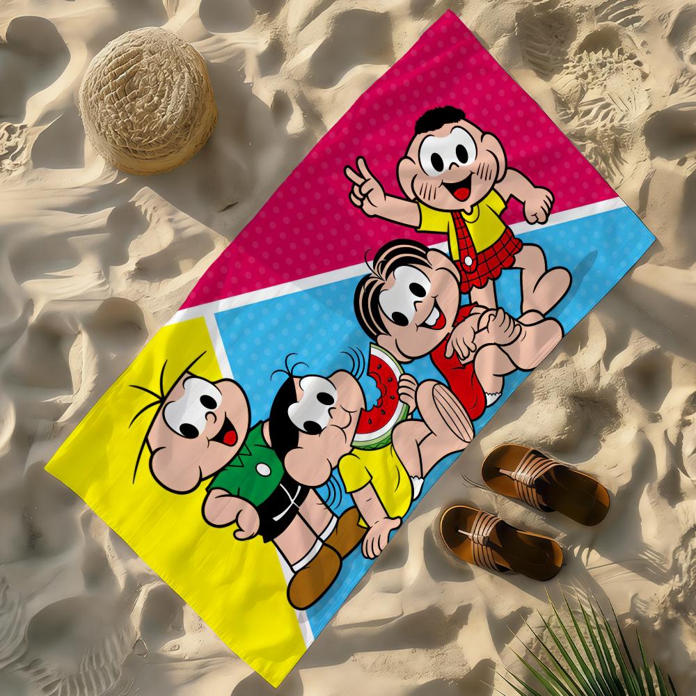 Cartoon T-Turma da Cute M-Monica-S Towel Soft Lightweight Anti-Sand Large Beach Towel Quick-Drying Bath Sports Family