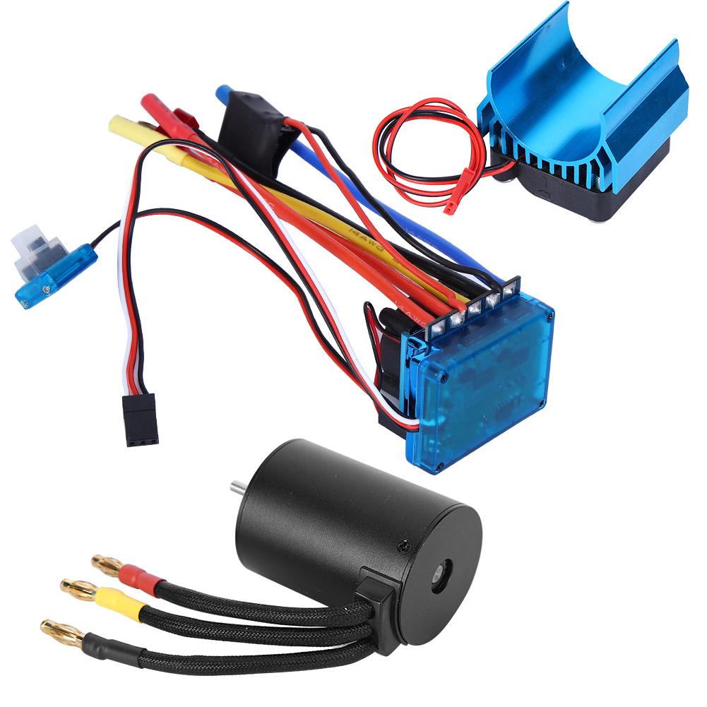 3650 Motor 3100Kv Bürstenloses ESC-Kühlkörper-Set für 110 RC-Auto-Modellzubehör(120A )
