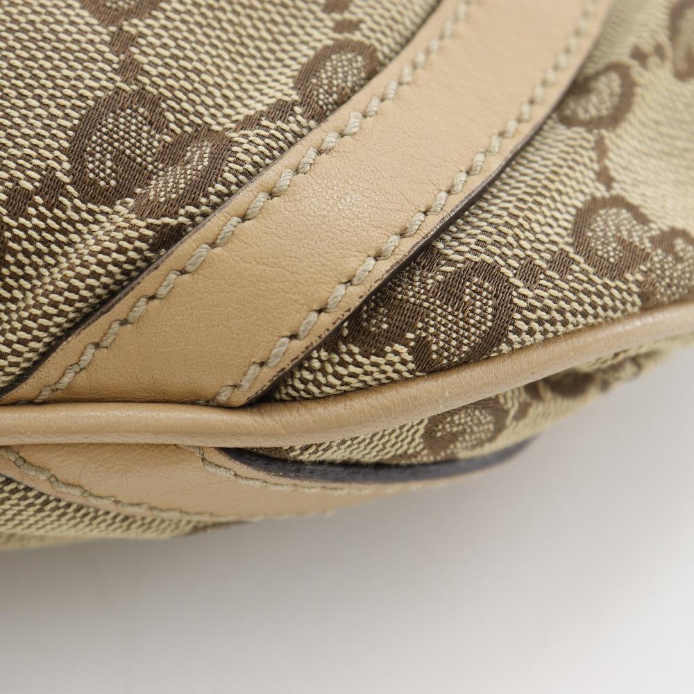 GUCCI Abbey line Shoulder Bag 203257 Brown GG canvas Women Used