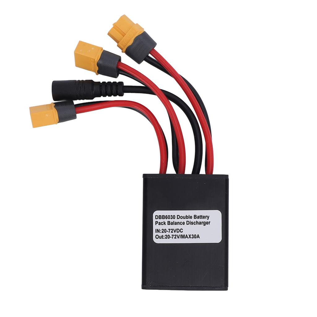 Electric Double Battery Discharge Converter 20V to 72V 30A Dual Battery Pack Switch Balancer with Charging Port for