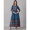 Damska drukowana wiskoza Anarkali Kurta Designer Bollywood Długa sukienka Kurti VF-1847