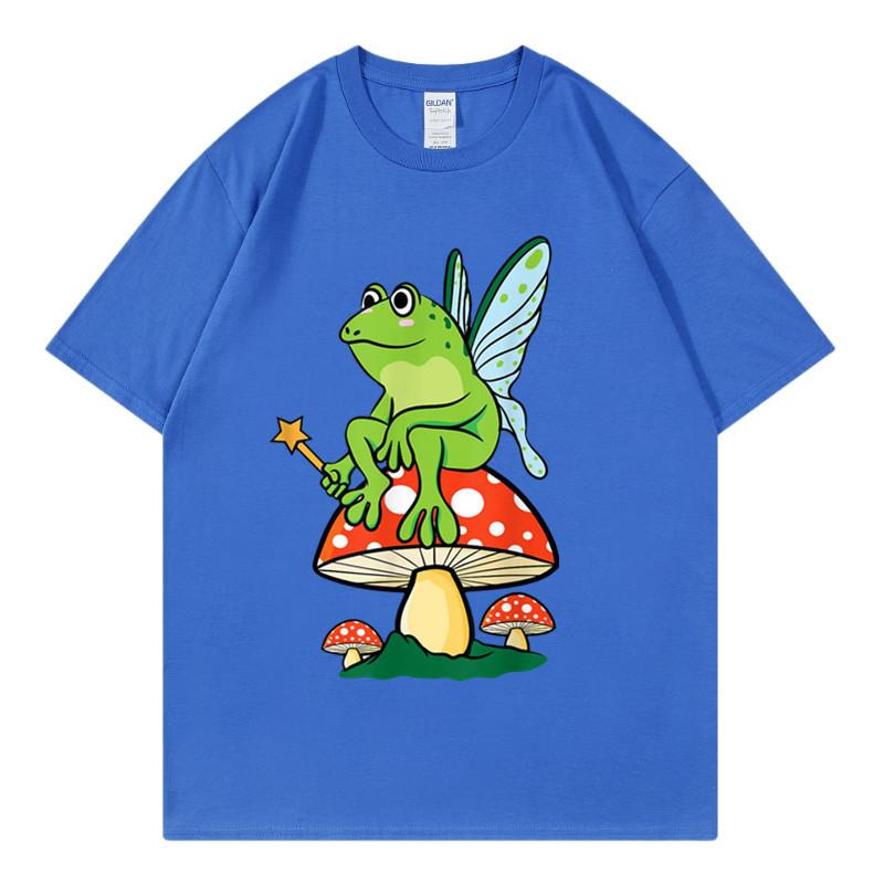 Delicious Mushroom and Frog Anime Short Sleeve Tshirt for Unisex and Unisex Summer Youth Student Casual Loose Top