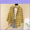 Cotton Plaid Shirt For Women With Vintage Style And Long Sleeves For Casual Wear