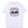Summer Bestseller Japan Asahi Beer Tshirt Asahi Japanese Beer Shortsleeved Japanese Loose Summer Unisex and WOMEN Couple Top