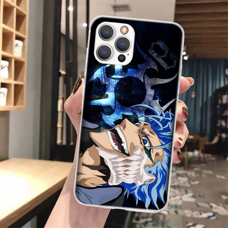 Bleach Grimmjow Silicon Phone Case for iPhone 17 16 16E 15 Pro Max 14 Plus 11 13 Mini 12 7 8 SE Air 17Pro Cover Shell for Apple