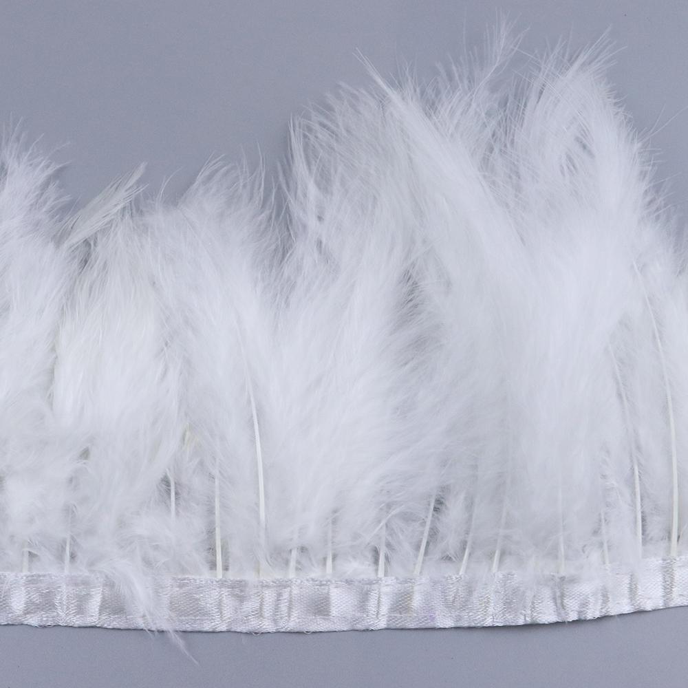 1Meter Colorful Turkey Marabou Feathers Trim Ribbon 10-15cm for Wedding Clothing Party Dress DecorationSewing Plumes
