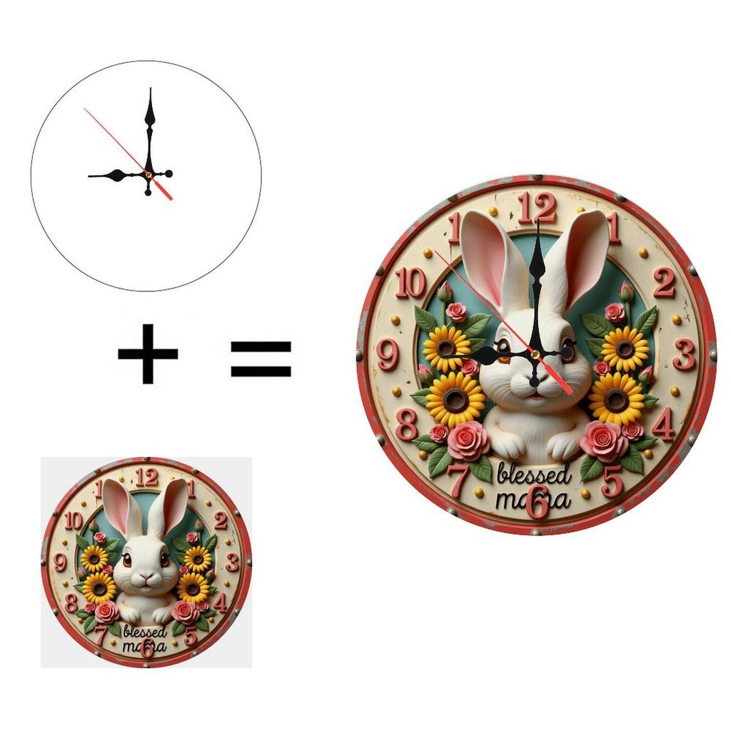 25x25cm Wood Wall Clock Designed for Indoor Use Only