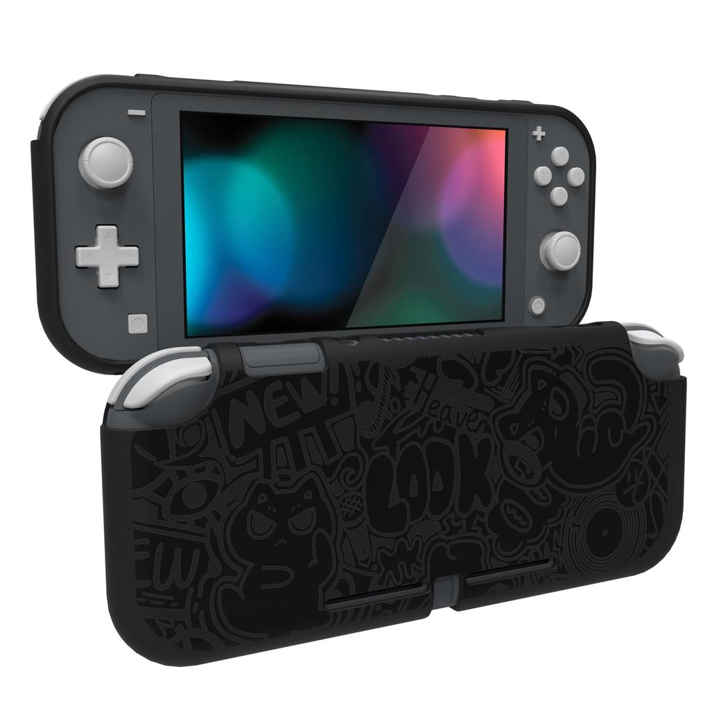 Benutzerdefinierte Schutzhülle kompatibel mit PlayVital Switch Case Cover kompatibel mit Switch süße Katze (weich) Lite, (weich) Lite, [schwarzes PP]