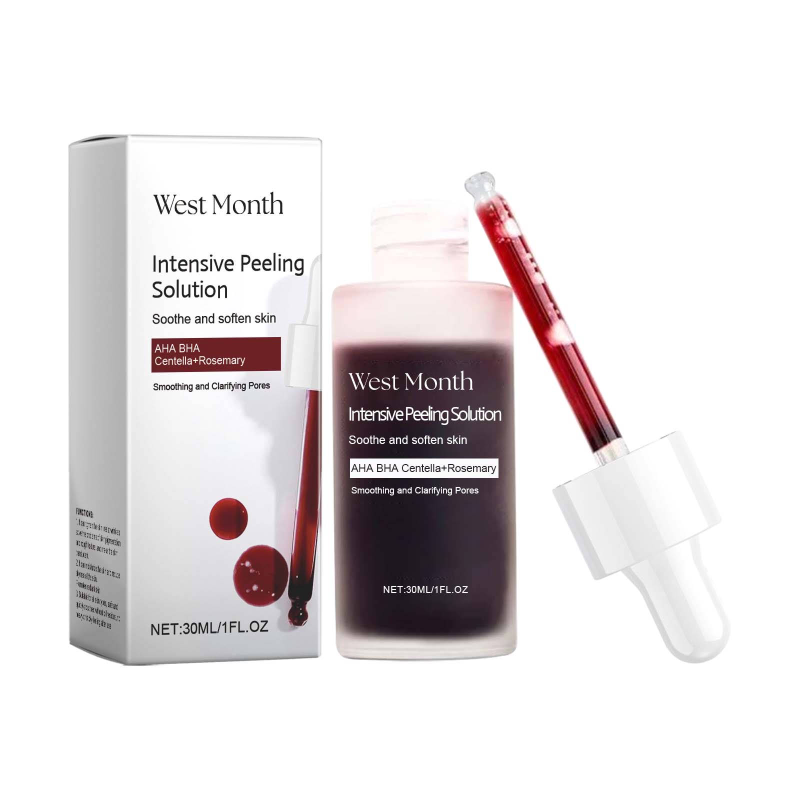 

West&Month Brightening Serum for Dull Skin Hydrates & Moisturizes Fades Fine Lines & Brightens Exfoliates For Face Use 30ml/box