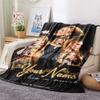 1PC Adele Cosmic Harmony Custom Name Patterned Flannel Blanket Suitable For All Seasons For Home Decor Warmth And Comfort Gifts Holiday Present