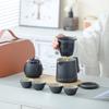 Travel Tea Set Outdoor Camping Portable Tea Set Black Pottery Kuaike Cup One Pot Four Cups Storage Bag Business Gifts