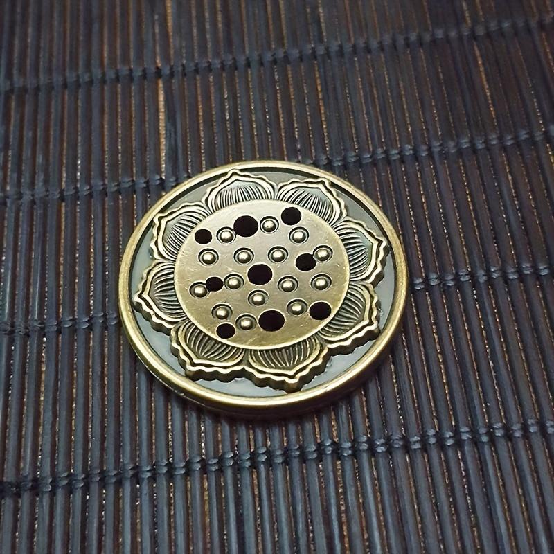 1pc, Elegant Golden Lotus Incense Burner - Metal Cone And Incense Stick Holder For Home Decor (Without Incense)