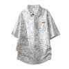 Retro Casual Collared Men's Summer Loose Plus Size Versatile Short Sleeved Shirt