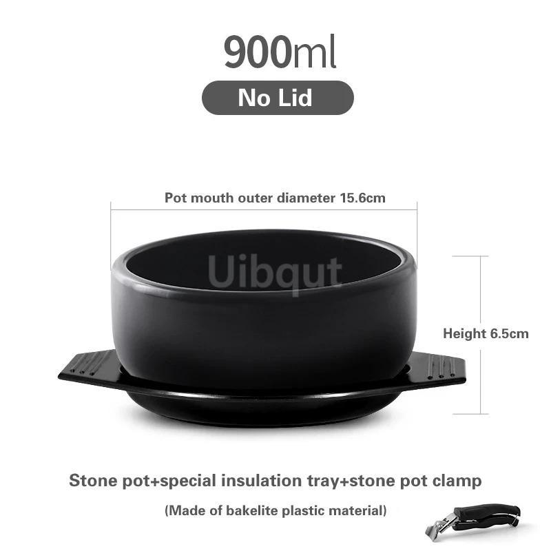 Korean Style Stone Pot Special for Rice Mixing Korean Commercial Little Pan Rice Small Casserole Small Ceramic Sand Pot Cookware