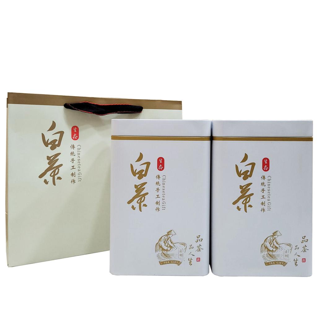2023 New Tea White Tea Green Tea Mao Feng Type White Leaf Tea Tin 500g/1,1lb