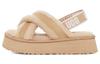Women's Sandals UGG DISCO Cow Split Leather Stylish Sandal Women's Light Taupe