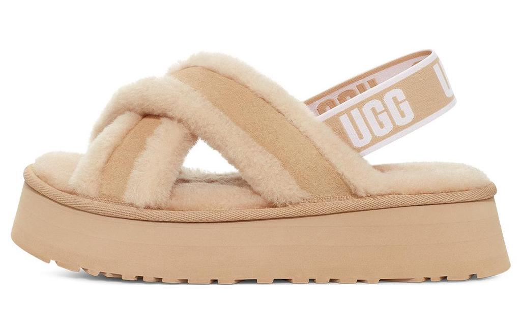 Women's Sandals UGG DISCO Cow Split Leather Stylish Sandal Women's Light Taupe