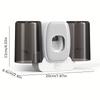 1pc Wall Mount Toothbrush Toothpaste Holder Punch Free Couple Toothwash Rack Plastic Transparent Mouthwash Mugs Toothbrush  An