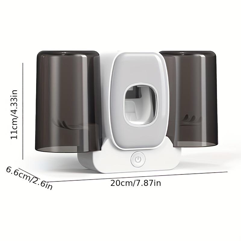 1pc Wall Mount Toothbrush Toothpaste Holder Punch Free Couple Toothwash Rack Plastic Transparent Mouthwash Mugs Toothbrush  An