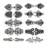 Vintage Chinese Alloy Shawl Clip Brooch – Creative Hollow-Out Double Buckle for Scarves and Sweaters