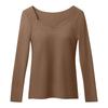 Women's Solid Color Seamless Long Sleeved Thermal Underwear Top