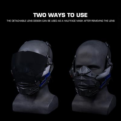 Dark Knight Cosplay Mask Multi-Purpose Outdoor Protection Mask Adjustable Breathable Punk Cyber Mask Outdoor Hunting Accessories
