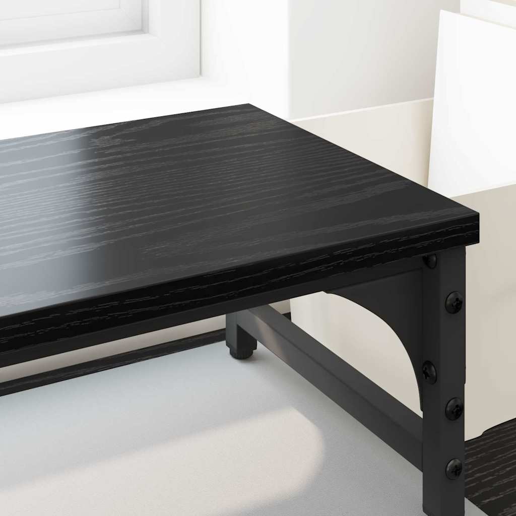Monitor Stand Black Oak Effect 105 X 23 X 15.5 Cm