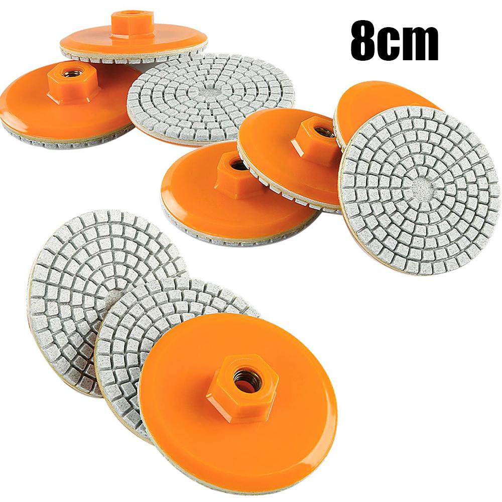 Integrated Stone Trimming Polishing Disc, Diamond Polishing Pads, Wet Dry Polishing Pads Kit, for Granite Stone Concrete Mar