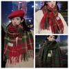Cashmere Shawl Cashmere Scarves Thicken Warm Scarf Classic Tassel Shawl  Christmas