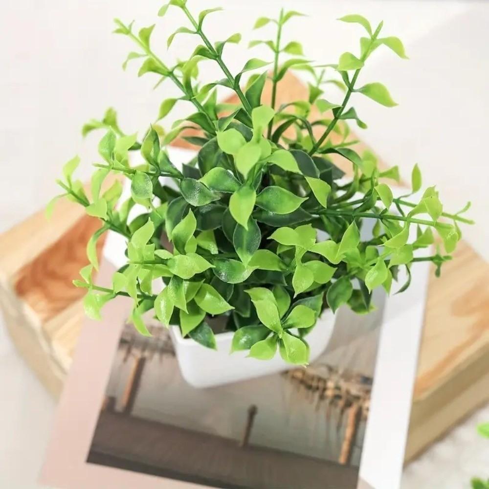 New Fake Potted Flowers Bonsai Table Decor Artificial Flower False Plants Potted Ornaments Home Garden Decor