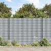 VidaXL Garden Privacy Screens 10 Pcs Grey 252.5x19 Cm PVC, Garden Screen, Balcony Screen, Fence Privacy Screen 4005546