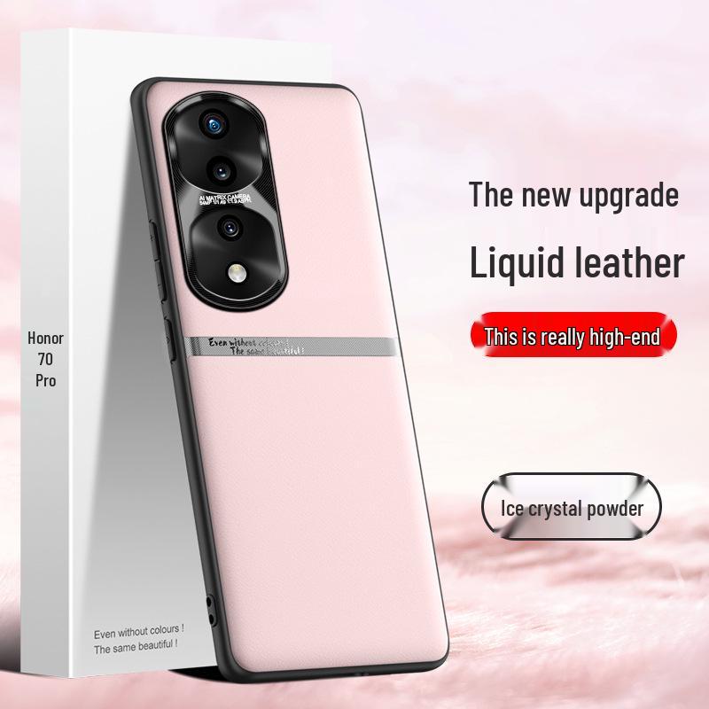 Honor 70 Pro Liquid Leather Phone Case: Anti-Fall & Anti-Fouling Protective Cover. Can Be Shipped Individually.