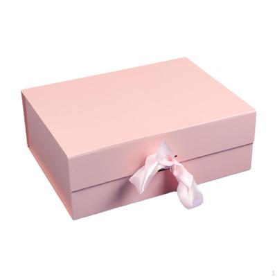 Gift Box with Ribbon Storage Closure for Party Bridemaid Gifts Cupcake Boxes S Pink