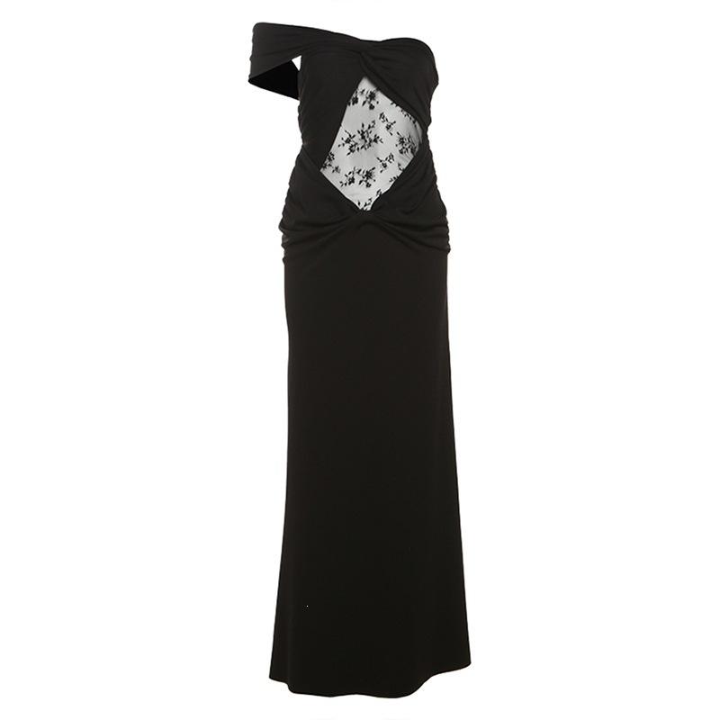 2026 European and American Summer New Slim-fitting Sexy Holiday Mesh Splicing Temperament Waist Dress Women's Clothing