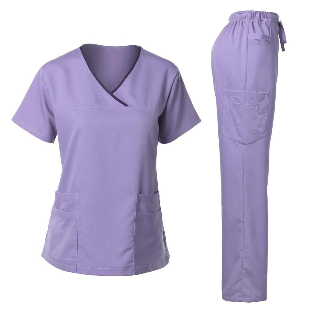 Summer Medical Scrub Suit - Short Sleeve Surgical Gown for Operating Room