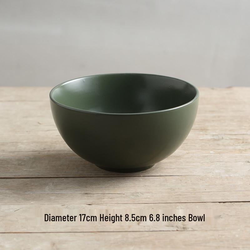 Yijia Retro Ceramic Underglaze Color Bowl: Perfect for Noodles, Congee, Rice, Soup, and Salad.