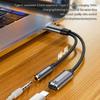 USB C to Headphone and Charging Cable 2 in 1 Adapter Cord PD100W Fast Charging Type C to Earphone Dongle Wire