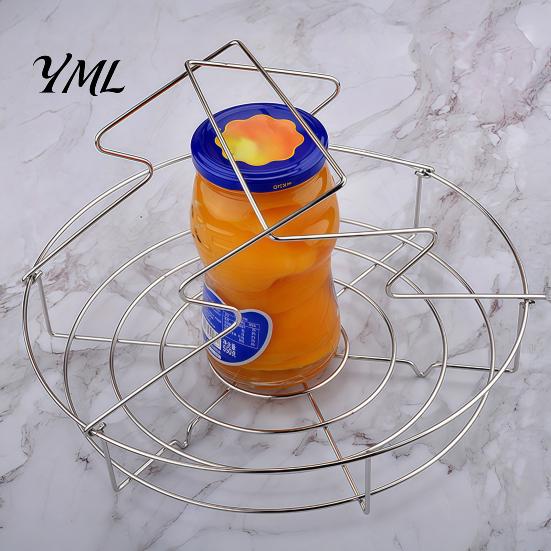 Rust Resistant Jar Tray 3-in-1 Stainless Steel Canning Rack with Foldable Handles, Anti-Scald Home Food Preservation Lifter, Rust?Proof Pot