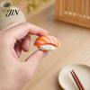 Commuter Stress Relief Toy Keychain Pendant, Simulated Salmon Sushi with Hanging Pendant Chain, 3D Printed Food Ornament for Backpack School Bag Gift