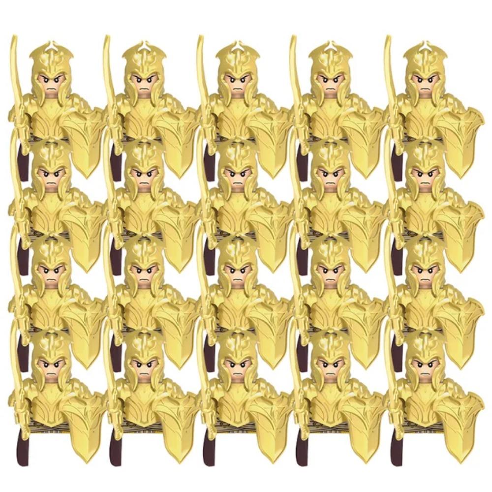 

12СМ 20шт Средневековый Военный Лорд Эльфийской Гвардии Армия Орки Гномы Воины Властелин Колец Дети Мини Сборные Фигурки из Строительных Блоков