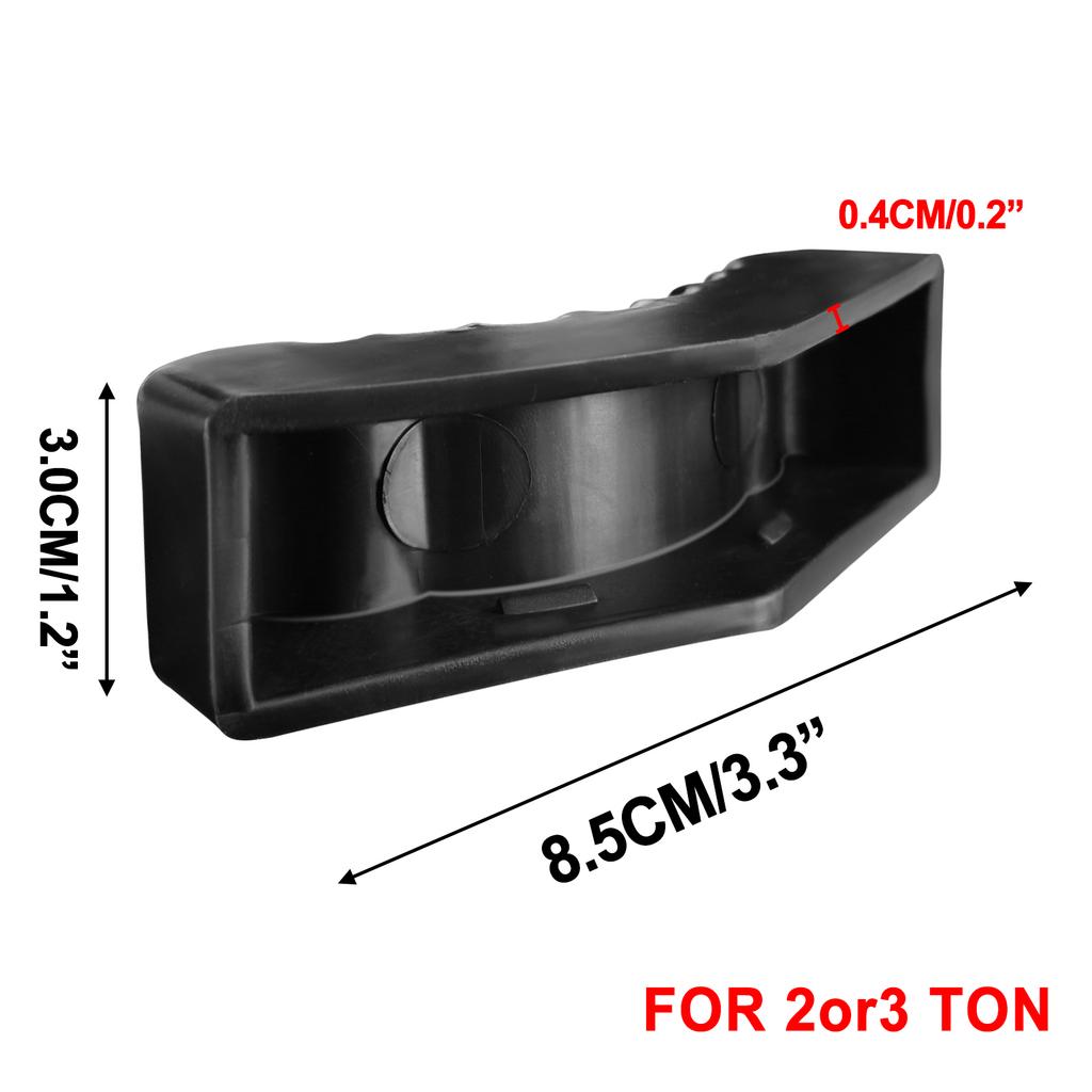 2PCS Universal Car Rubber Slotted Jack Stand Pad Lift Pads Adapter Repair Tool 3 / 6 Ton Frame Stand Rail Pinch Adaptor Black